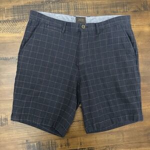 Jachs New York Men's Shorts Navy‎ Plaid Bleeker Fit Size 36"